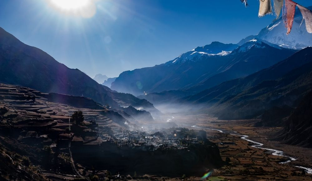 Manang village in Nepal