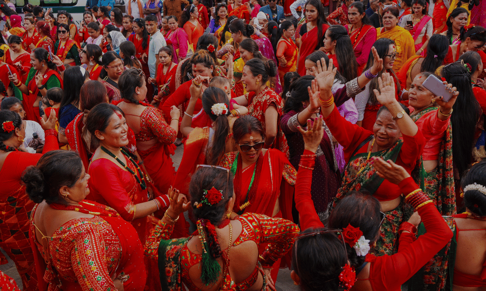 teej festival celebration in nepal