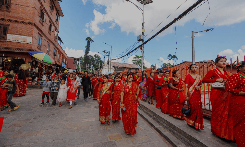 teej festival at pashupatinath temple