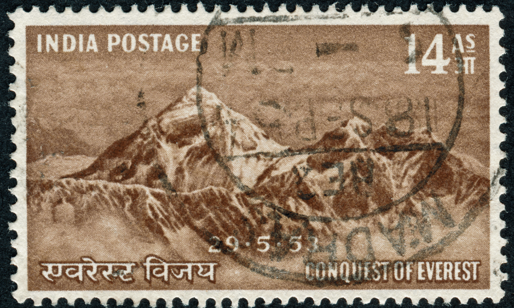 mount everest summit stamp