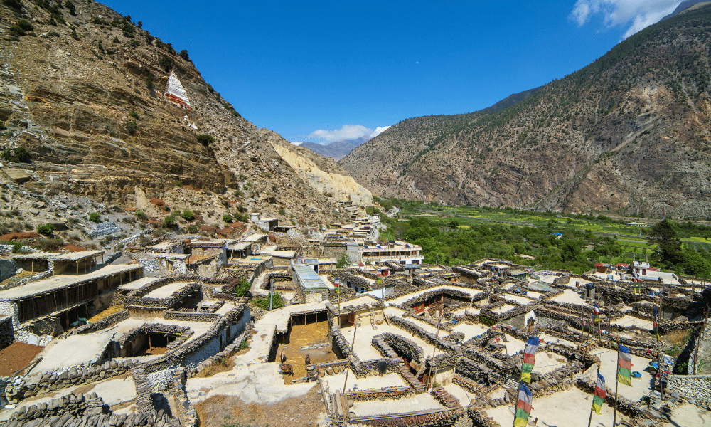 marpha village, annapurna mountain