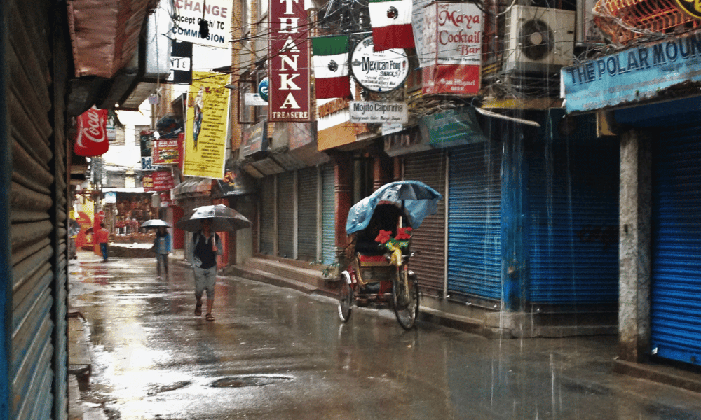 kathmandu nepal, monsoon in kathmandu