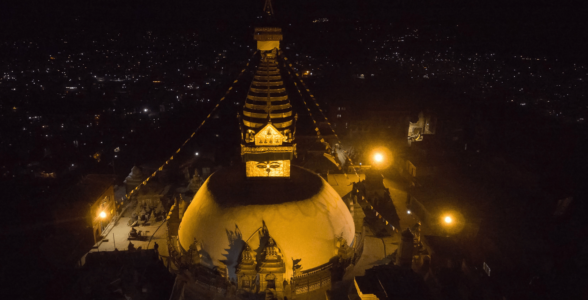 Swayambhunath night view